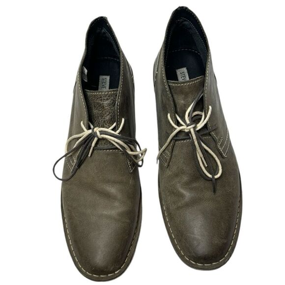 Steve Madden Grey Beckett Leather Lace Up Chukka Ankle Boots. Size 12. main image 10